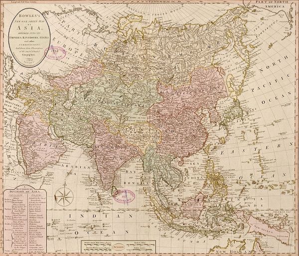 Vintage Maps 아티스트의 Bowles map of Asia작품입니다.