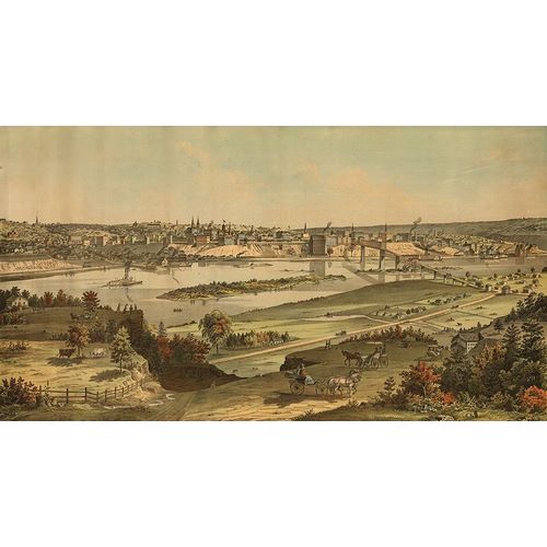 Vintage Maps 아티스트의 St. Paul-Minnesota 1874 작품