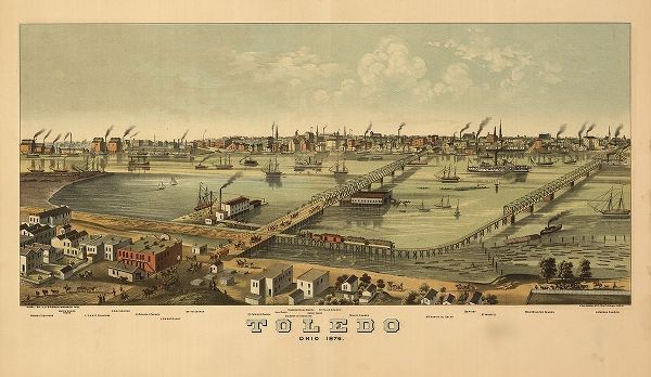 Vintage Maps 아티스트의 Toledo-Ohio 1876 작품