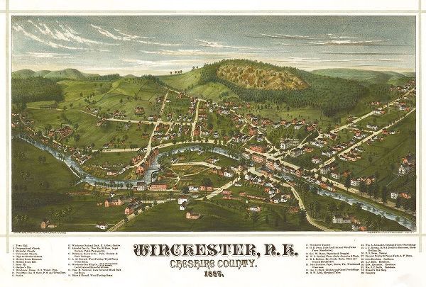 Vintage Maps 아티스트의 Winchester-New Hampshire 작품