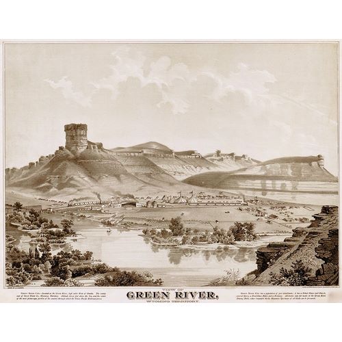 Vintage Maps 아티스트의 Green River-Wyoming 1875 작품