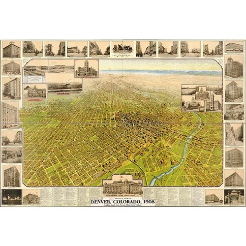 Vintage Maps 아티스트의 Denver-Colorado 1907 작품