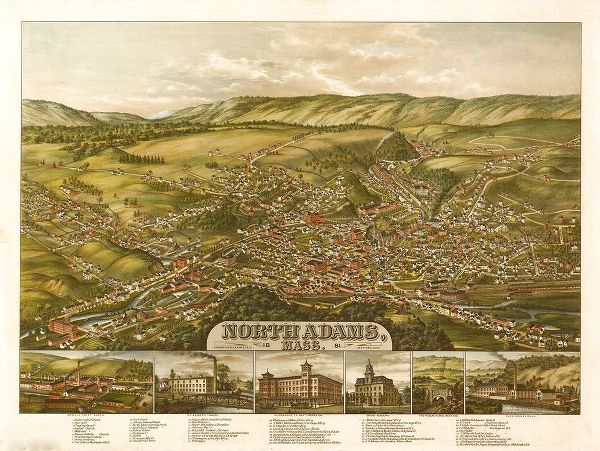 Vintage Maps 아티스트의 North Adams-Massachusetts 1881 작품