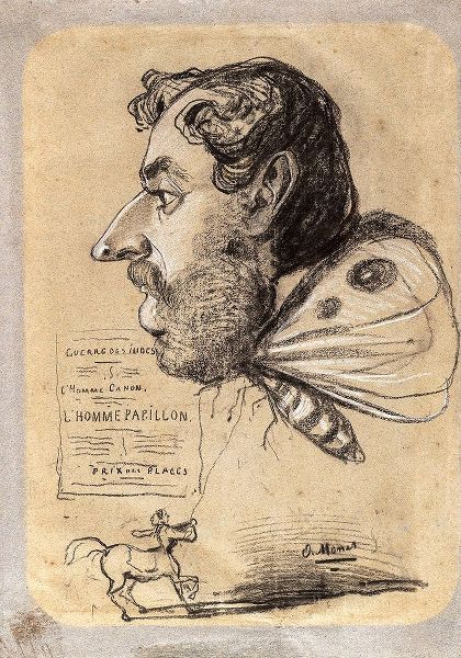 Caricature of Jules Didier (?쏝utterfly Man??