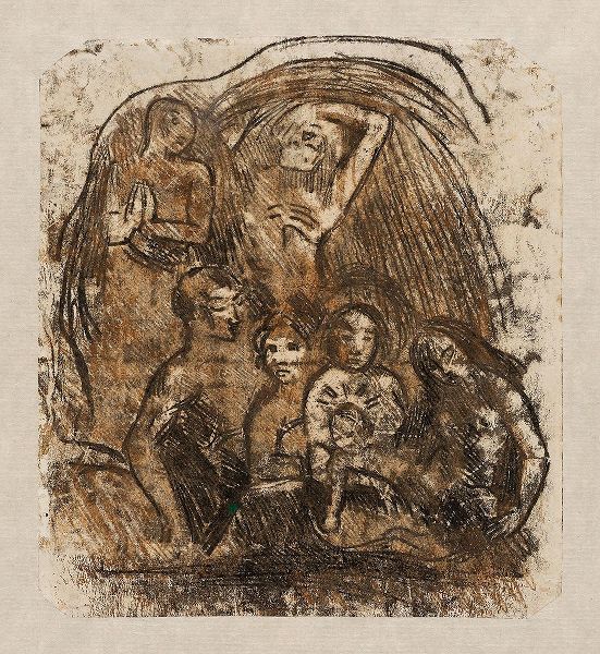 Nativity (Mother and Child Surrounded by Five Figures)