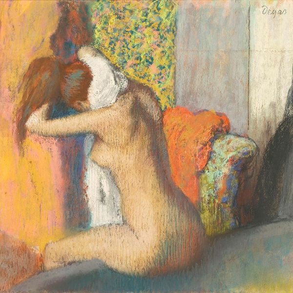 After the Bath, Woman Drying her Nape
