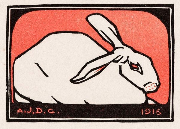Lying rabbit