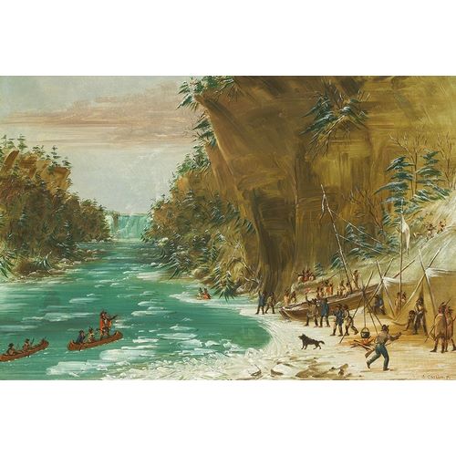 The Expedition Encamped below the Falls of Niagara