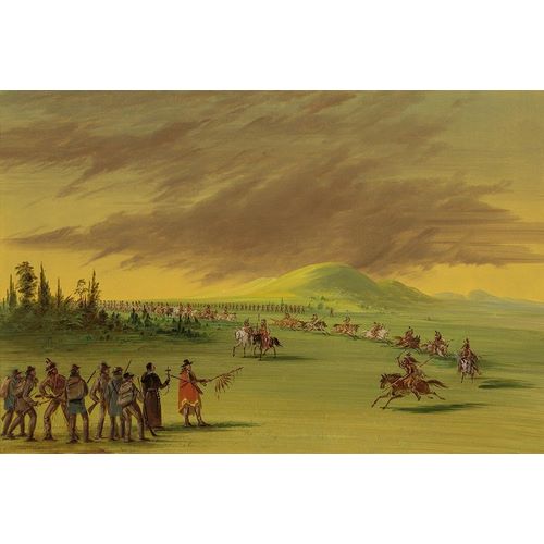 La Salle Meets a War Party of Cenis Indians on a Texas Prairie. April 25, 1686