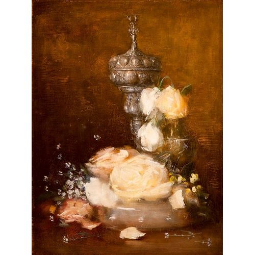 Silver Chalice with Roses