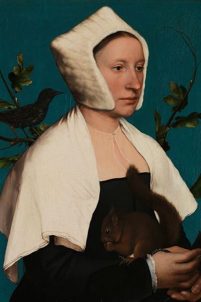 Portrait of a Lady with a Squirrel and a Starling