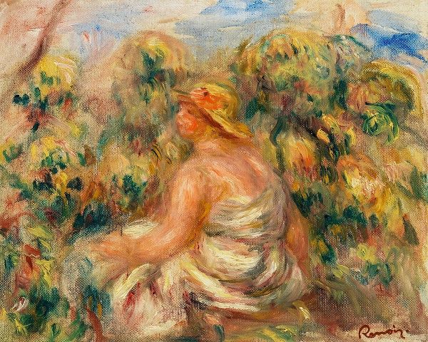 Woman with Hat in a Landscape 1918