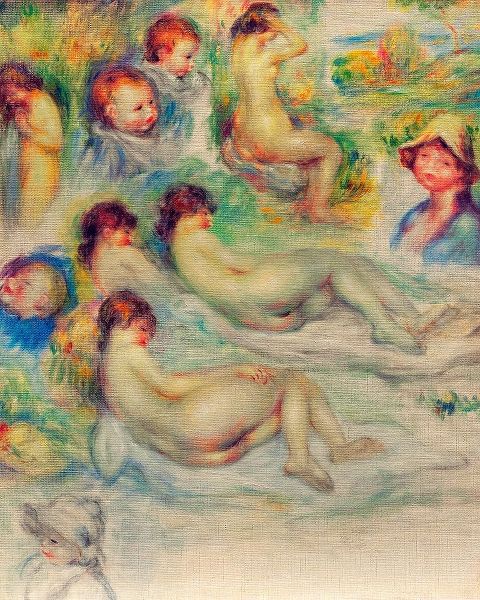 Studies of Pierre Renoir, His Mother, Aline Charigot, Nudes and Landscape