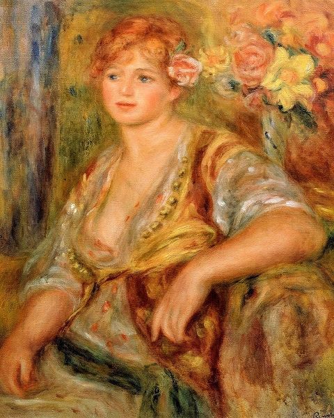 Blonde Girl with a Rose