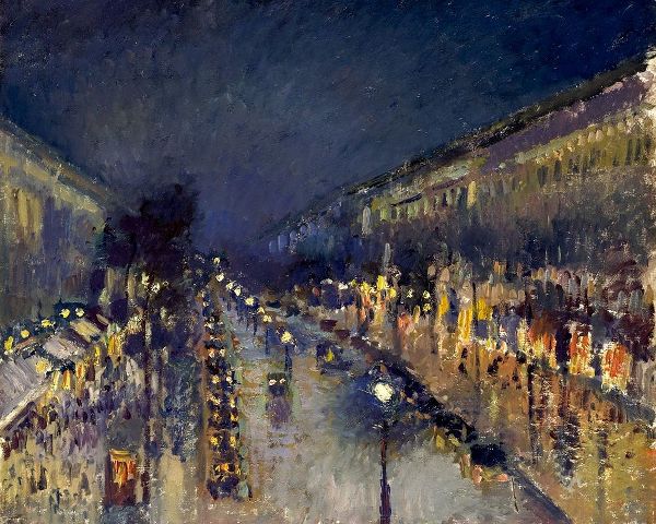 Boulevard Montmartre at night