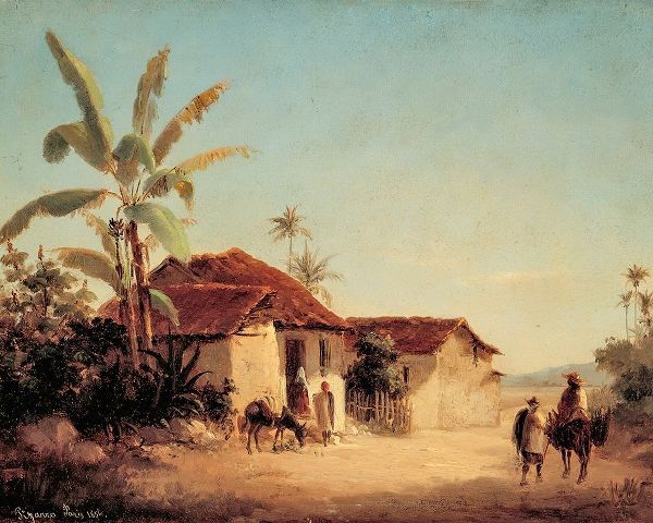 Landscape with Farmhouses and Palm Trees