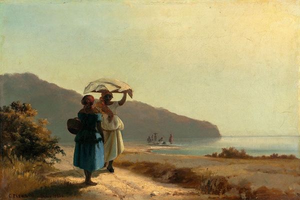Two Women Chatting by the Sea, St. Thomas