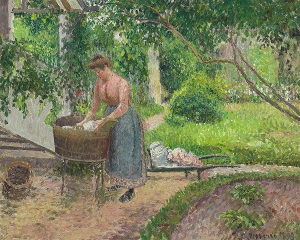 Washer in the garden, Eragny