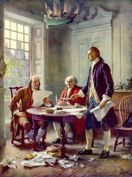 Writing the Declaration of Independence-1776