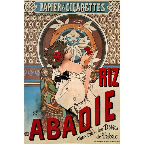 Advertising Poster Riz Abadie-Cigarette Rolling Paper