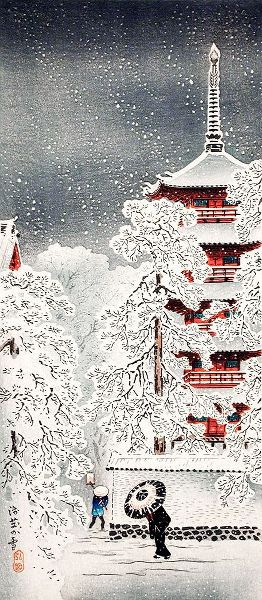 Takahashi, Hiroaki 아티스트의 Snow at Asakusa-Yedo-Musashi Province작품입니다.