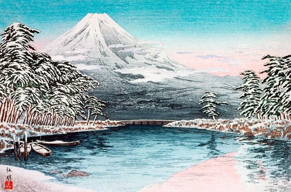Takahashi, Hiroaki 아티스트의 Mt Fuji from Tagonoura-Snow Scene작품입니다.