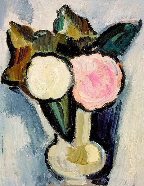 Pink and White Flowers in a Vase