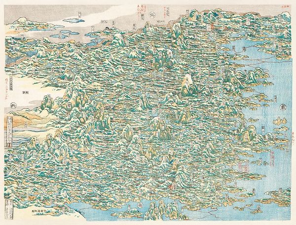 Hokusai, Katsushika 아티스트의 Map of China by Katsushika Hokusai 작품