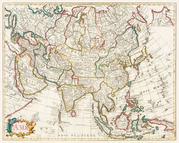 Vintage Maps 아티스트의 Map of Asia 1723 작품