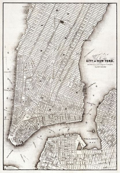Library of Congress Geography and Map Division Washington 아티스트의 Map of the city of New York-1850 작품