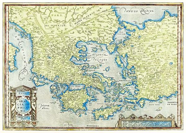 Ortelius, Abraham 아티스트의 Map of Greece 작품
