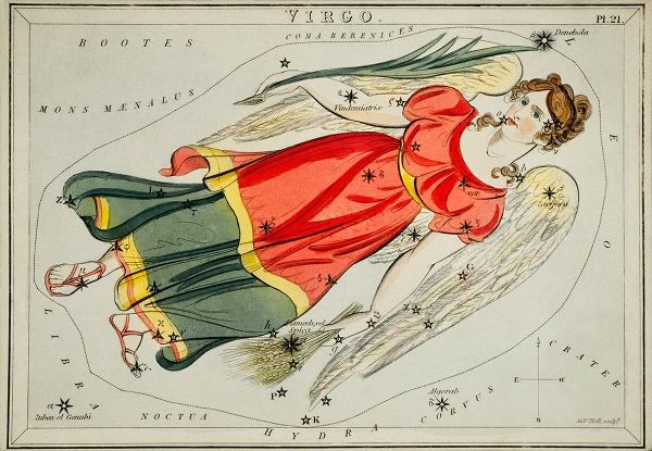 Hall, Sidney 아티스트의 Astronomical chart illustration of the Virgo 작품