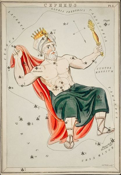 Hall, Sidney 아티스트의 Astronomical chart illustration of the Cepheus 작품