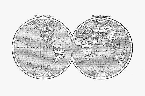 Morse, Sidney Edwards 아티스트의 World map from A System of Geography-for the use of Schools 1860 작품