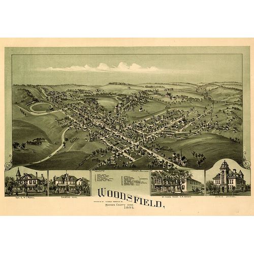 Vintage Places 아티스트의 Woodsfield-Ohio 1899 작품