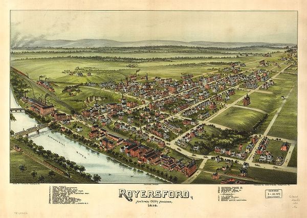 Vintage Places 아티스트의 Royersford-Pennsylvania 1893 작품
