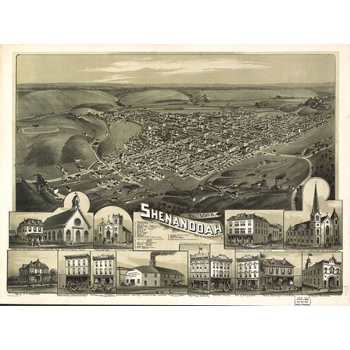 Vintage Places 아티스트의 Shenandoah-Pennsylvania 1889 작품