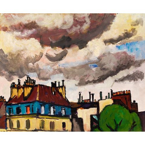 Sayen, Henry Lyman 아티스트의 Rooftops and Clouds-Paris 작품