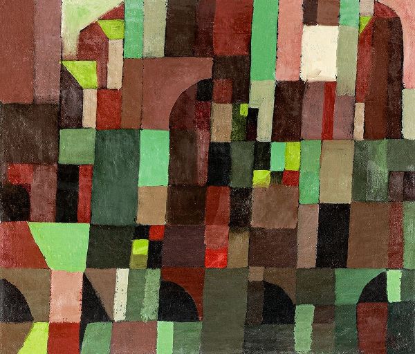Klee, Paul 아티스트의 Red and Green Architecture 작품