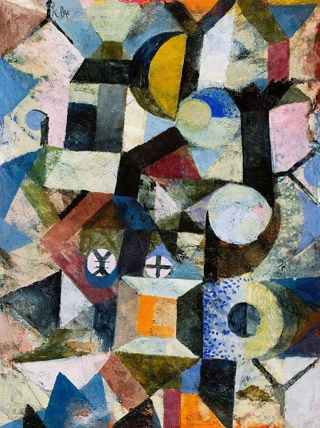 Klee, Paul 아티스트의 Composition with the Yellow Half-Moon and the Y 작품