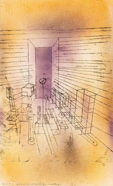 Klee, Paul 아티스트의 Ghost Chamber with the Tall Door 1925 작품