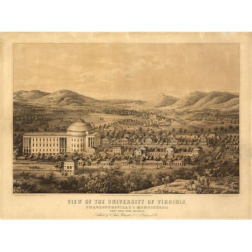 Vintage Places 아티스트의 University of Virginia 1856 작품