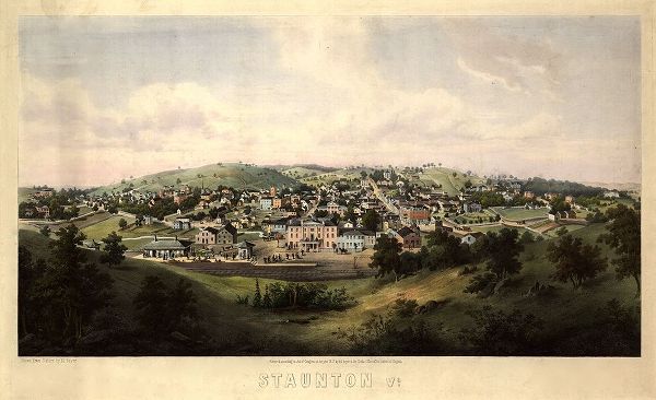 Vintage Places 아티스트의 Staunton Virginia 1857 작품