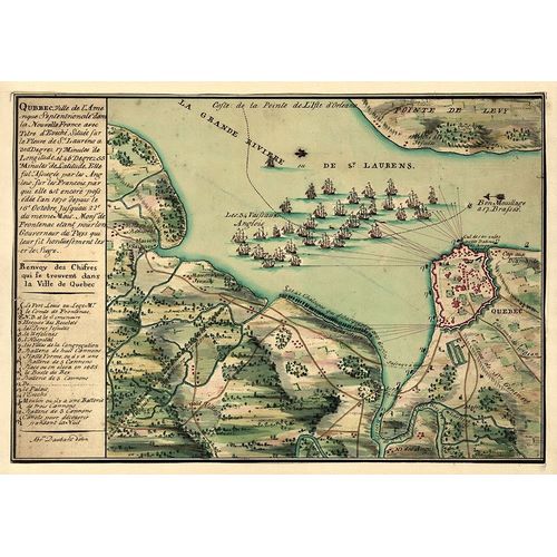Vintage Places 아티스트의 Siege of Quebec City 1670 작품