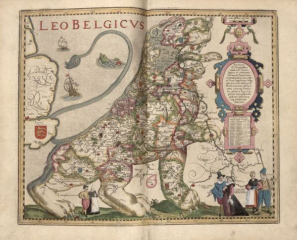 Vintage Maps 아티스트의 Netherlandic Lion 작품