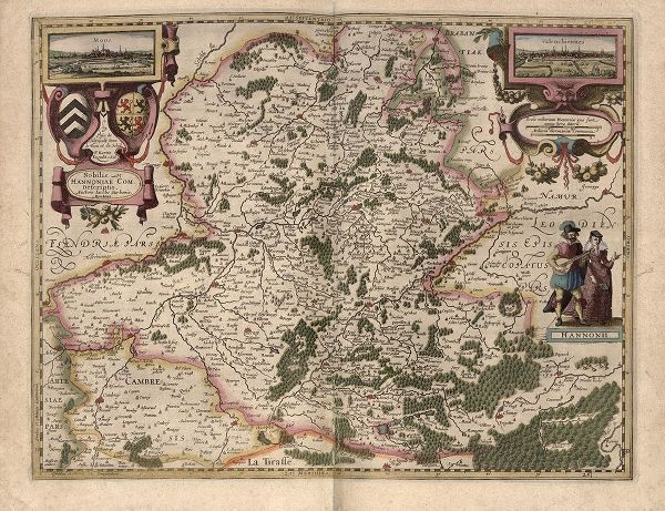 Vintage Maps 아티스트의 Maps of Hainot Belgium 작품