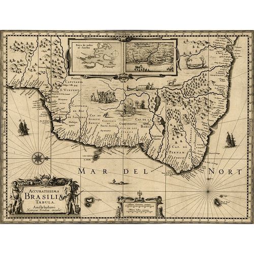 Vintage Maps 아티스트의 Brazil 1630 작품