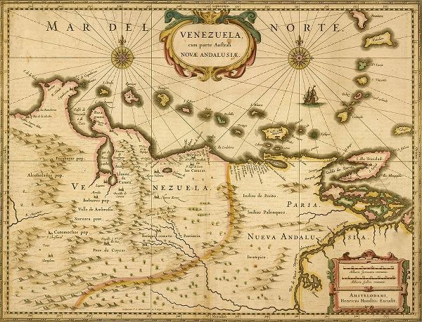 Vintage Maps 아티스트의 Venezuela 1630 작품