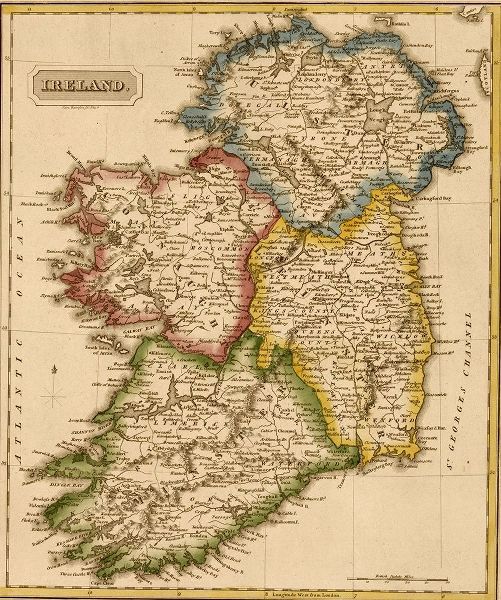 Vintage Maps 아티스트의 Ireland 1817 작품