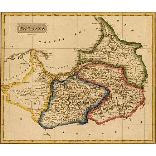Vintage Maps 아티스트의 Prussia 1817 작품